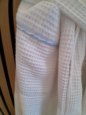 White Baby Robe Jasmine | Intimates & Sleepwear | Jasmine White Waffle Robe With Pastel ...
